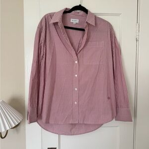 AG Jeans Dusty Pink Striped Button-Up Shirt